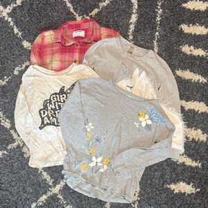 Bundle of 4 Girls Long Sleeve Tops